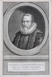 Portret van Johan van Oldenbarneveld.