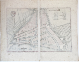 Plattegrond van Rotterdam.