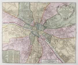 Plattegrond van Parijs.