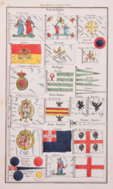 Vlaggenkaart Portugal, Italië.