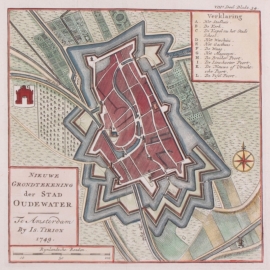 Town plan of Oudewater.