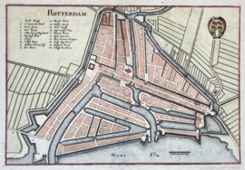 Plattegrond van Rotterdam.