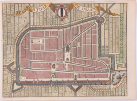 Plattegrond Delft.