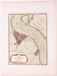 Plattegrond Rotterdam en omstreek.