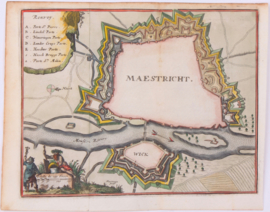 Plattegrond van Maastricht.