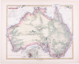 Kaart Australië.