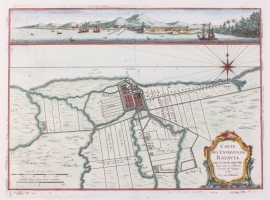 Plattegrond en Panorama Batavia.