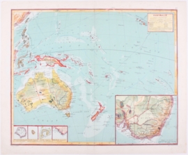 Kaart Australië / Oceanië.