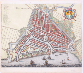Town plan of Rotterdam.