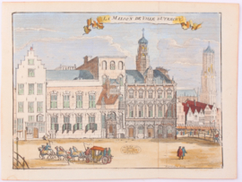 Stadsgezicht op stadhuis Utrecht.