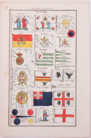 Vlaggenkaart Portugal, Italië.