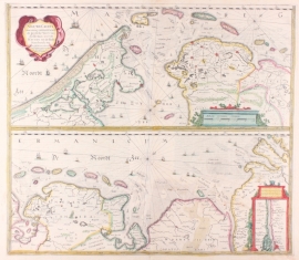 Zeekaart Waddeneilanden en Zuider Zee.