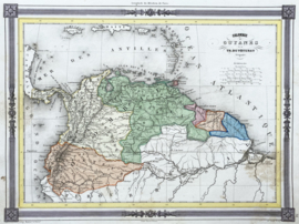 Kaart noordelijk deel Zuid-Amerika