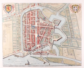 Town plan of Schoonhoven.