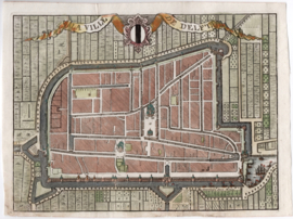 Town plan of Delft.