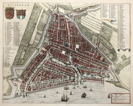 Stadsplattegrond van Rotterdam.