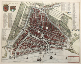 Town plan of Rotterdam.