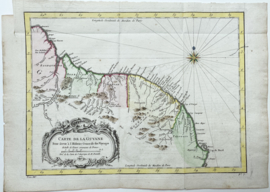 Kaart Suriname en Frans Guyane.