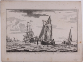 Turfschip en VOC schip.