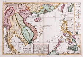 Kaart Vietnam en Thailand