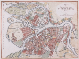 Plattegrond St. Petersburg.