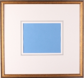 Framing category E (Gold colored framing with two support lines on the passe partout.)