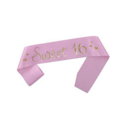 Sweet 16 hartjes sjerp (roze)