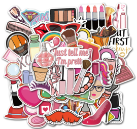 Meiden make-up stickers (50 stuks)
