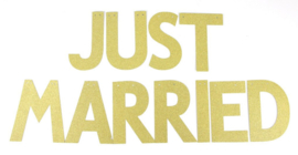 Just Married slinger (goud)