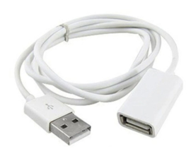 USB verlengkabel wit (1,5 meter)