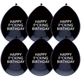 Happy F*cking Birthday ballonnen (6 stuks)