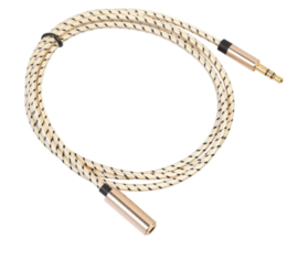 3.5mm audio verlengkabel goud (1,8 meter)