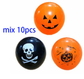Mix Halloween ballonnen (10 stuks)