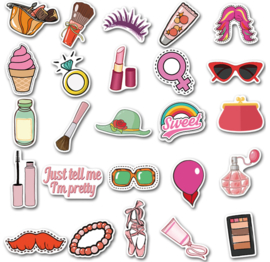 Meiden make-up stickers (50 stuks)