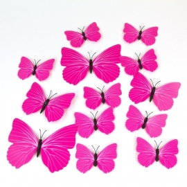 Roze 3D-vlinders