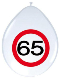 Ballonnen 65 jaar verkeersbord