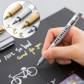 Zilveren metallic stift