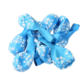 Ijssterren ballonnen blauw (12 stuks)