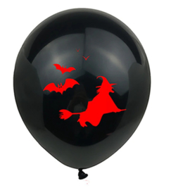 Heks ballonnen Halloween (10 stuks)