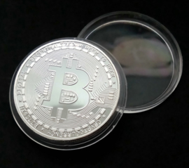 Bitcoin munt (zilver)