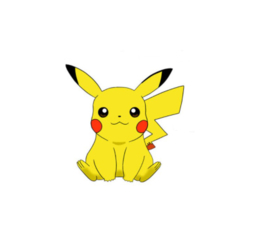 Zittende Pikachu autosticker