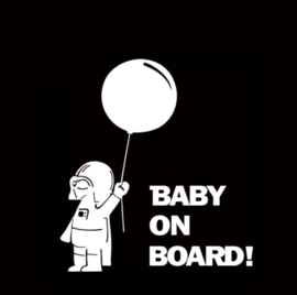 Star Wars Baby on Board sticker (wit)