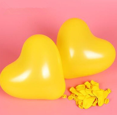 Hartjes ballonnen geel (10 stuks)