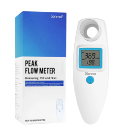 10. Digitale Spirometer Peak Flow Meter bij longproblemen: COPD, Long-COVID, Astma.