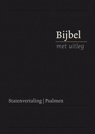 Bijbel met uitleg GROOT 190x270 mm, harde band, zwart, goudsnede, in cassette