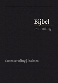 Bijbel met uitleg KLEIN 140 x198 mm, Flexibele band in cassette, goudsnede, zwart