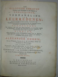 COMRIE, Alexander - Verzameling van Leerredenen + Lykreden