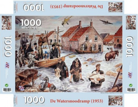 PUZZEL - De Watersnoodramp 1953 - 1000 stukjes - BLAUW