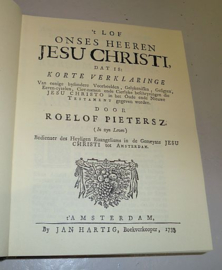 PIETERSZ, Roelof - 't Lof onses Heeren Jesu Christi