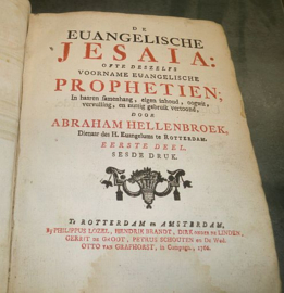 HELLENBROEK, Abraham - De Euangelische Jesaja - deel 1